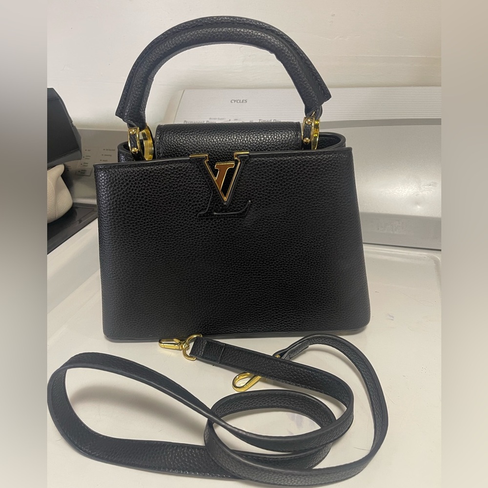 Fashion bag with scarf for handle